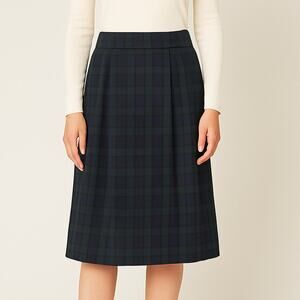 Vintage Y2K Talbots Skirt Blackwatch Plaid Blue Green A-Line Size 6P Preppy